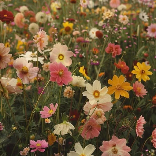 a field of wildflowers